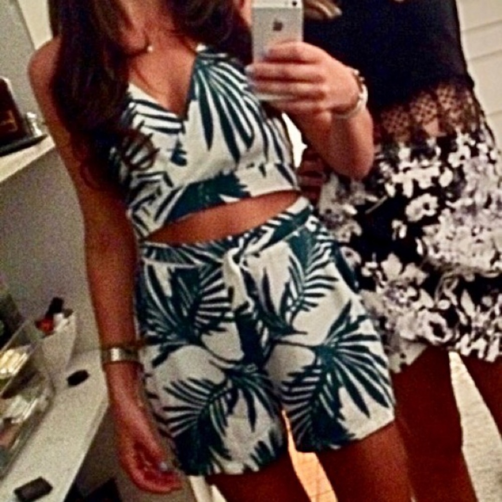 Karina Grimaldi Cutout Tie Romper